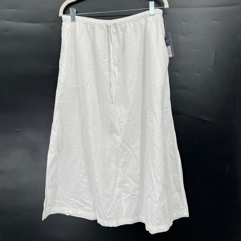 NEW universal thread cotton blend white maxi skirt minimalist boho coastal M
